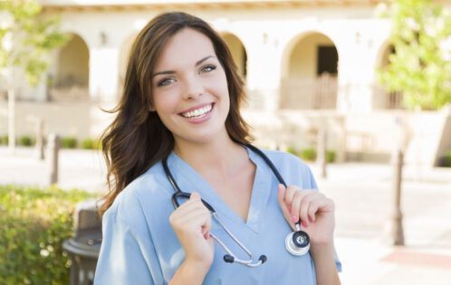 smiling woman medical